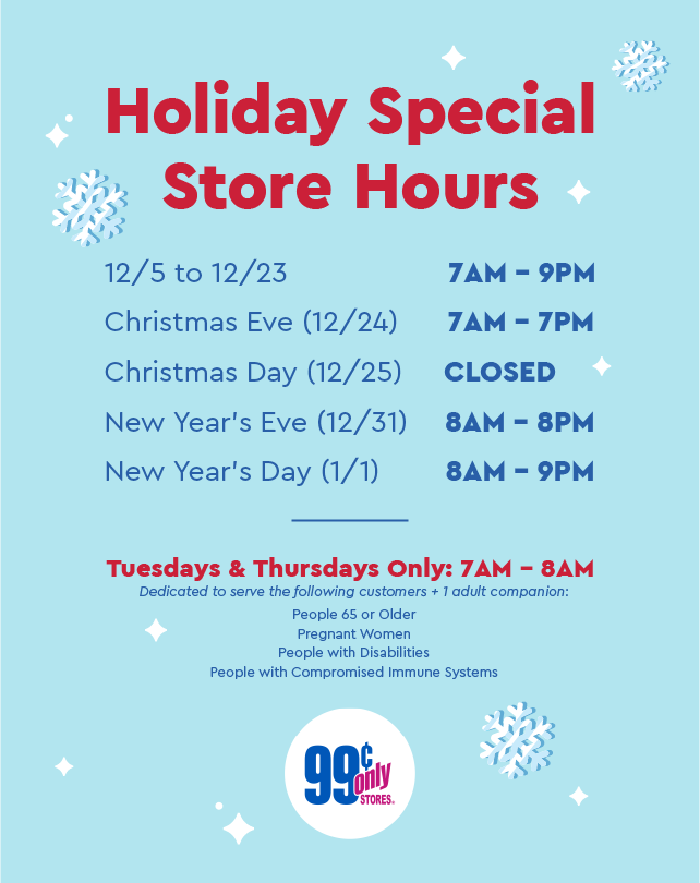 Holiday Special Store Hours